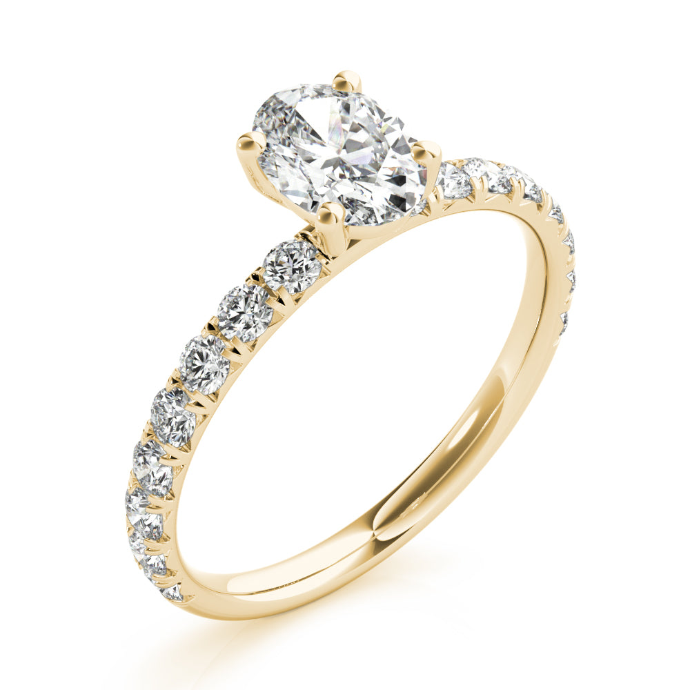 Oval Single Row For Center Diamond Engagement Ring · 0.48 ct tw