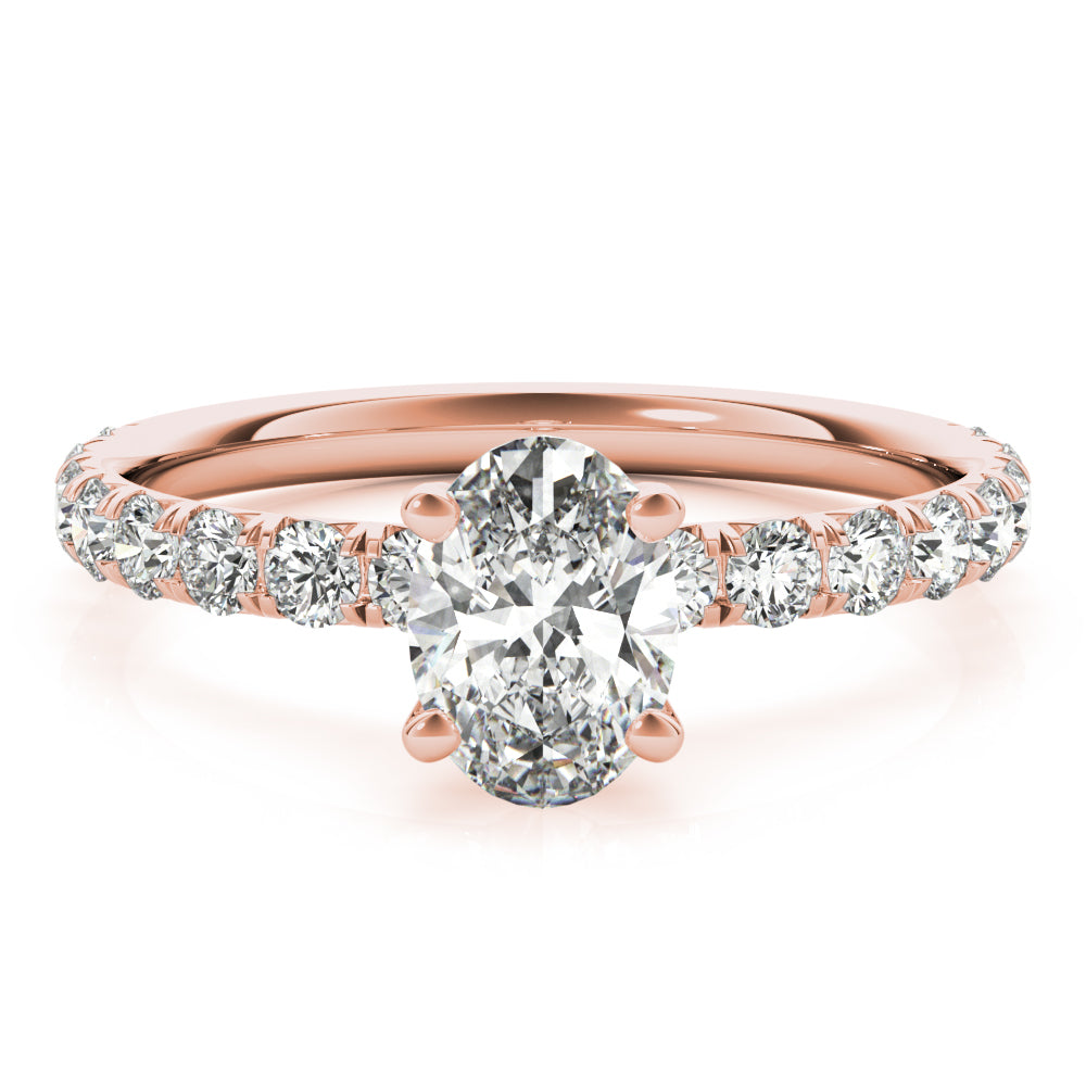 Oval Single Row For Center Diamond Engagement Ring · 2.48 ct tw
