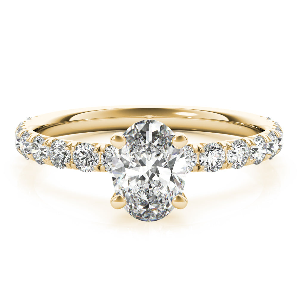 Oval Single Row For Center Diamond Engagement Ring · 2.48 ct tw