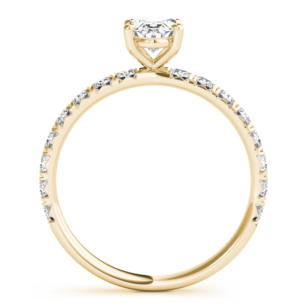 Oval Single Row For Center Diamond Engagement Ring · 0.48 ct tw