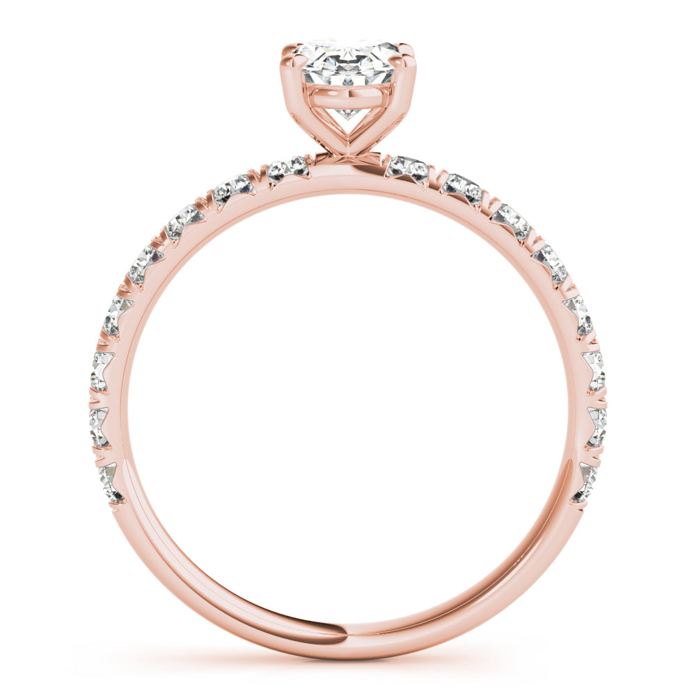 Oval Single Row For Center Diamond Engagement Ring · 0.86 ct tw