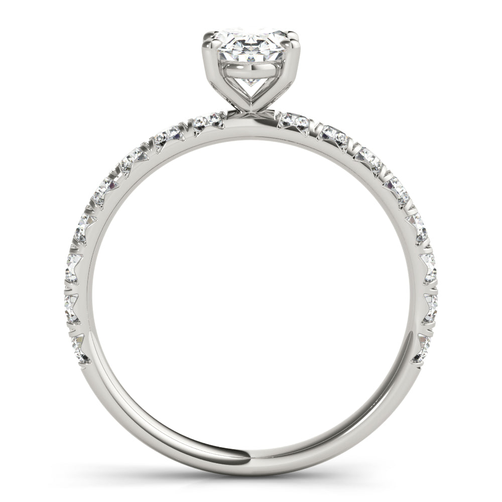 Oval Single Row For Center Diamond Engagement Ring · 0.48 ct tw
