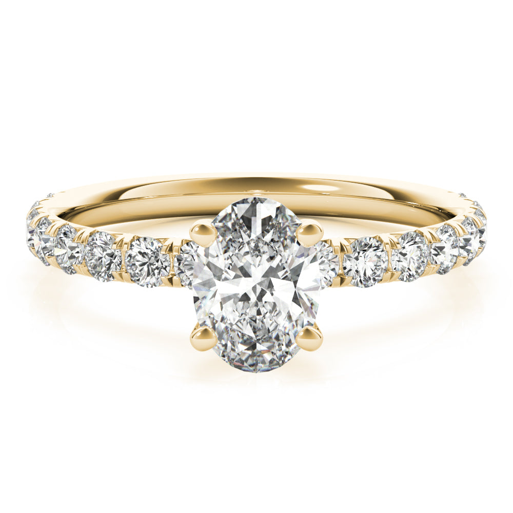 Oval Single Row For Center Diamond Engagement Ring · 0.48 ct tw