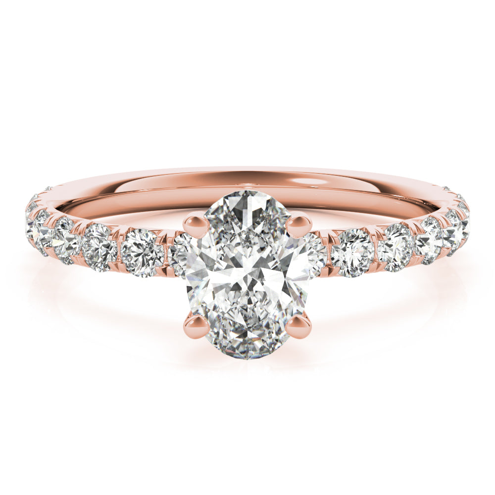Oval Single Row For Center Diamond Engagement Ring · 0.48 ct tw