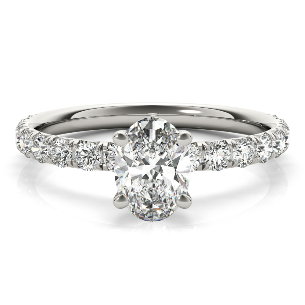 Oval Single Row For Center Diamond Engagement Ring · 0.48 ct tw