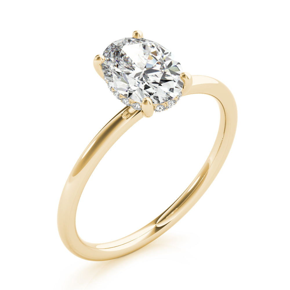Oval Center Diamond Engagement Ring · 0.43 ct tw