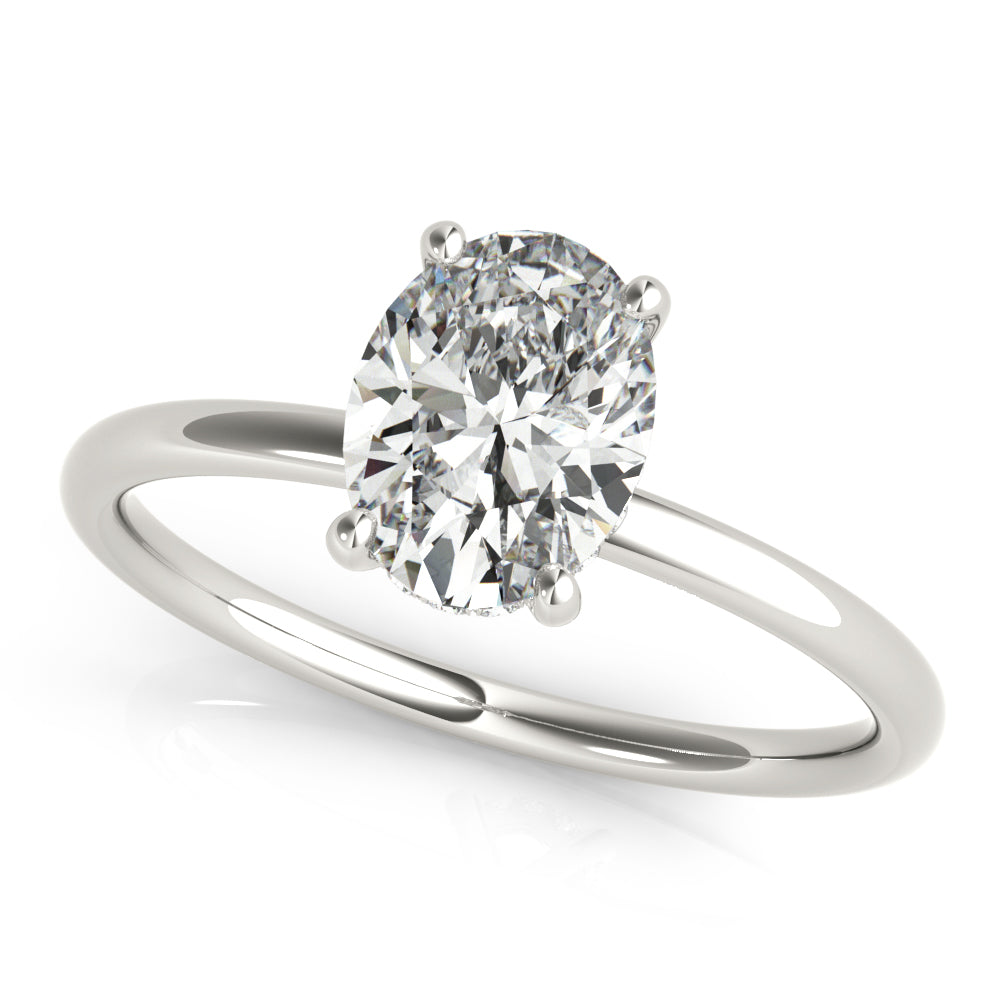 Oval Center Diamond Engagement Ring · 0.43 ct tw