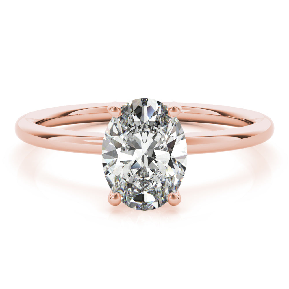 Oval Center Diamond Engagement Ring · 0.43 ct tw