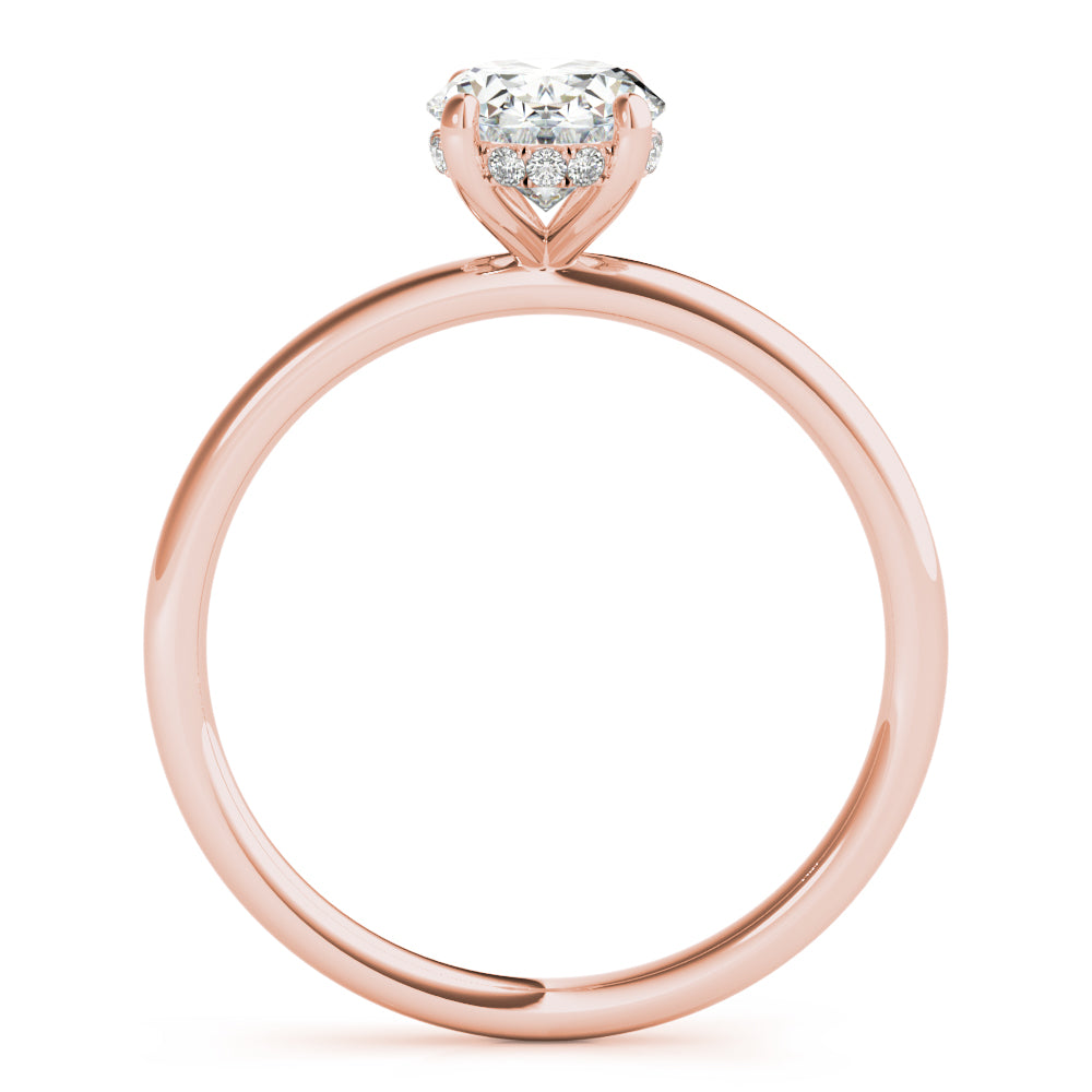 Oval Center Diamond Engagement Ring · 0.43 ct tw