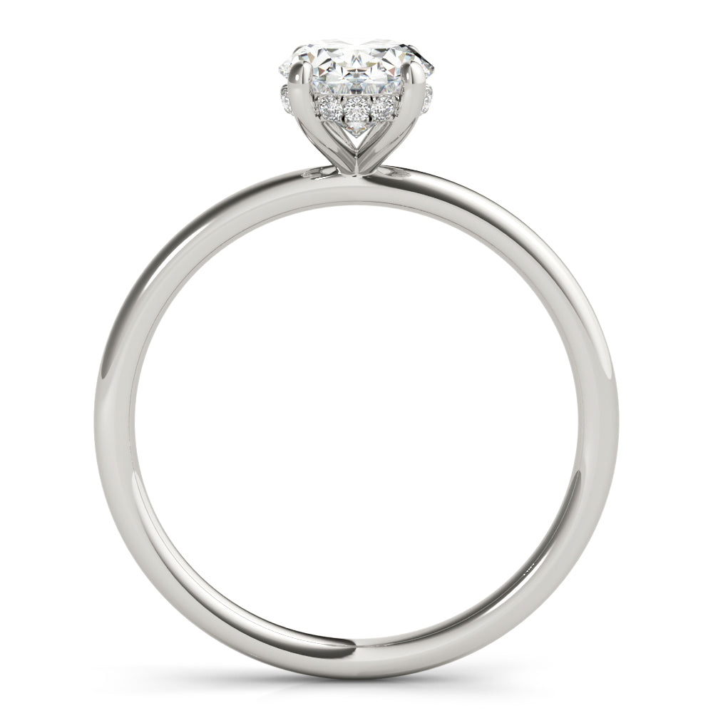 Oval Center Diamond Engagement Ring · 0.43 ct tw