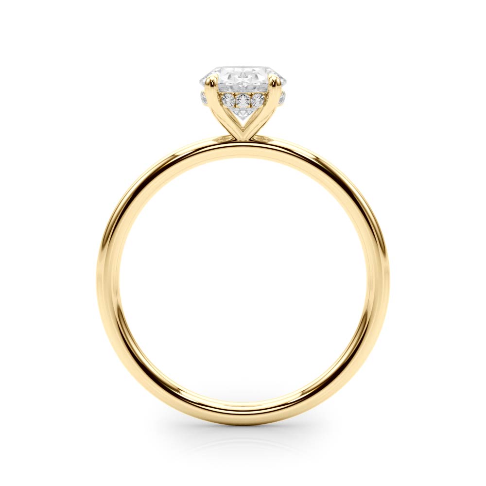 Oval Center Diamond Engagement Ring · 0.43 ct tw