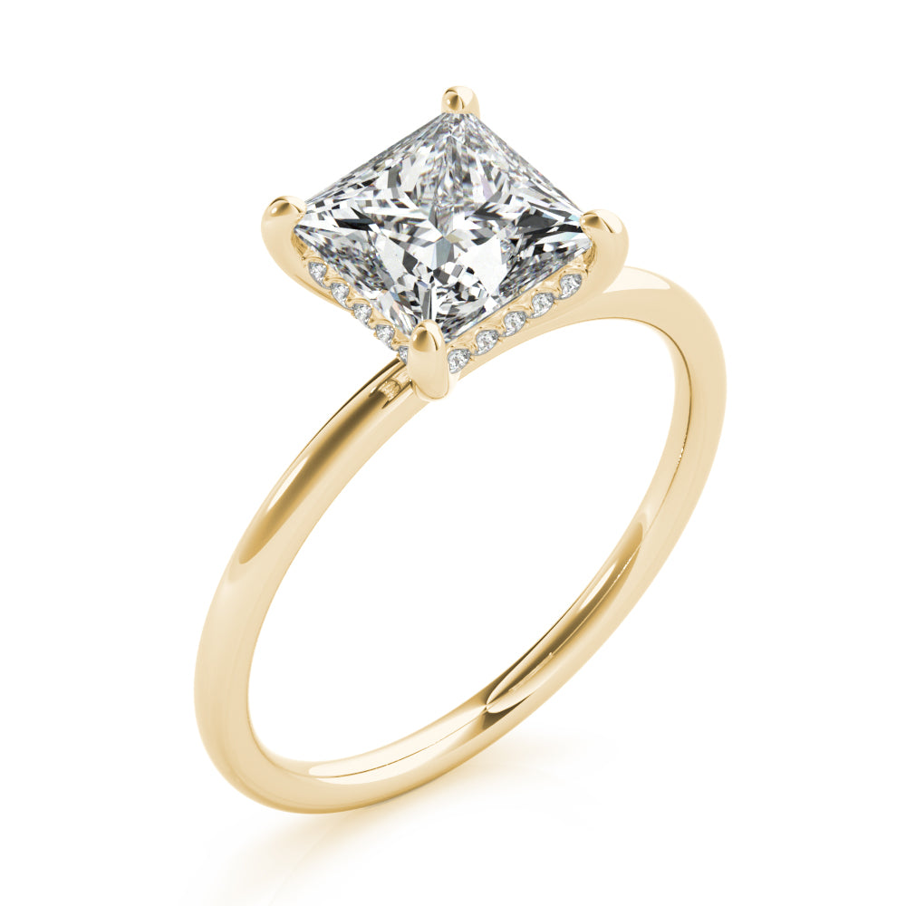 Square Princess Cut Center Diamond Engagement Ring · 0.79 ct tw