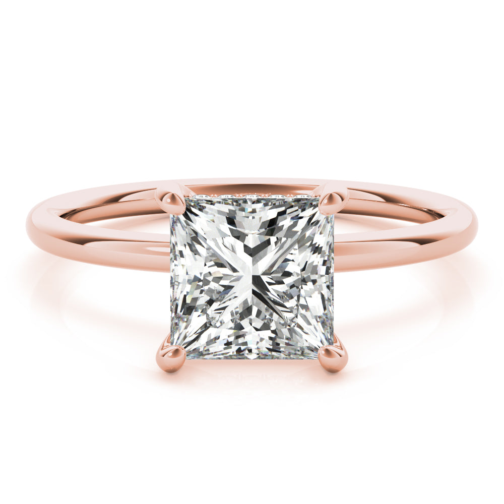 Square Princess Cut Center Diamond Engagement Ring · 0.64 ct tw