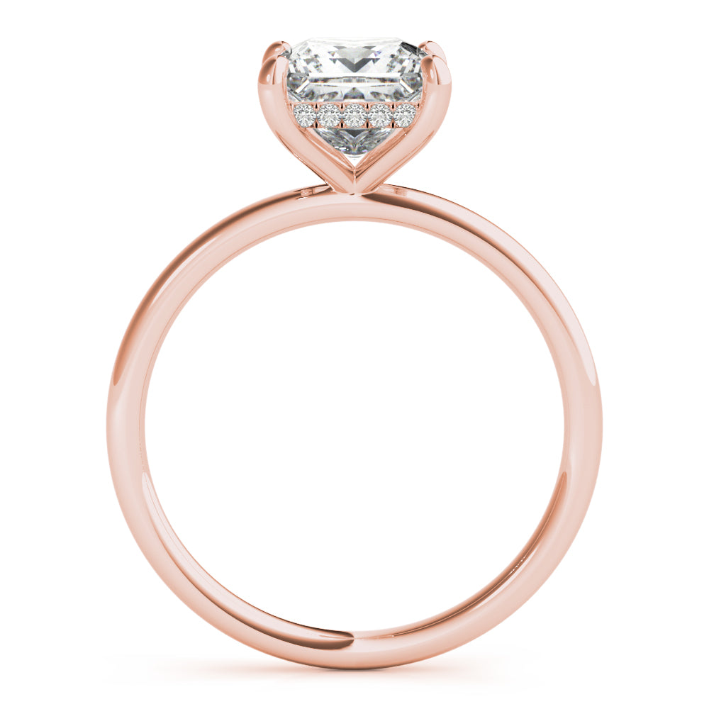 Square Princess Cut Center Diamond Engagement Ring · 0.12 ct tw