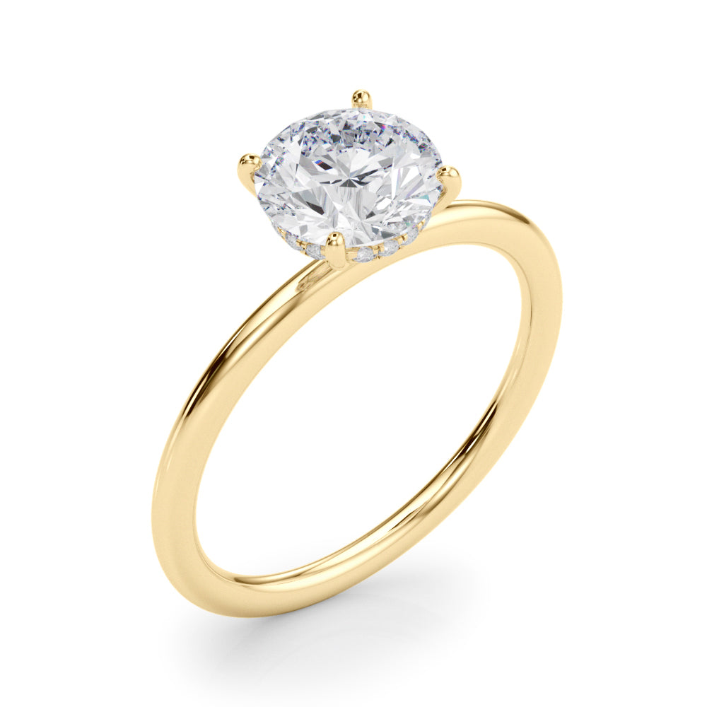 Round Center Diamond Engagement Ring · 0.54 ct tw