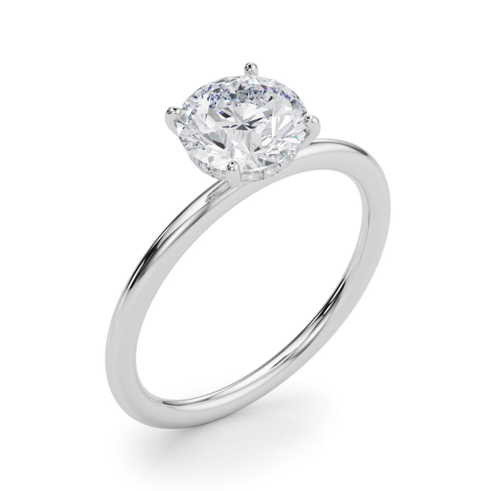 Round Center Diamond Engagement Ring · 3.08 ct tw