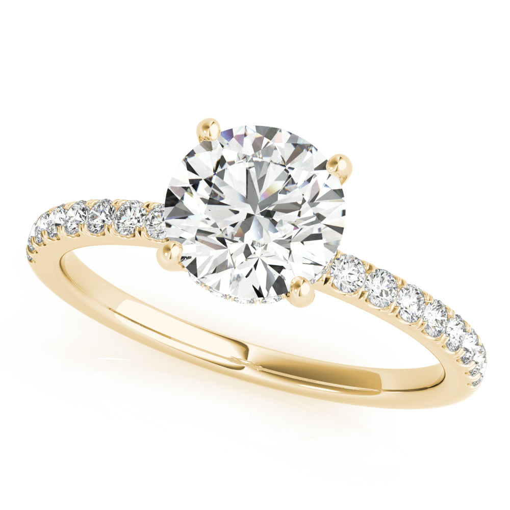 Round Single Row Center Diamond Engagement Ring · 1.26 ct tw