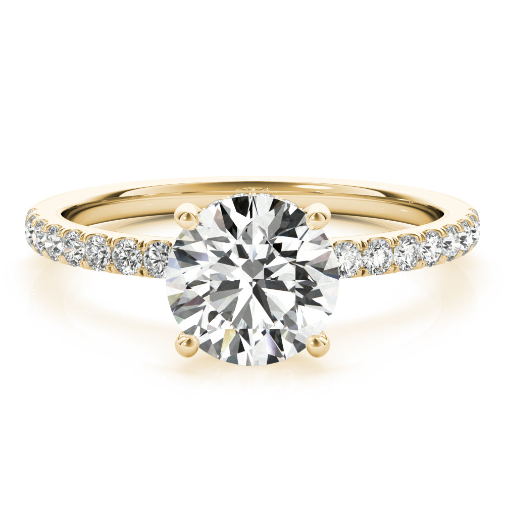 Round Single Row Center Diamond Engagement Ring · 1.26 ct tw