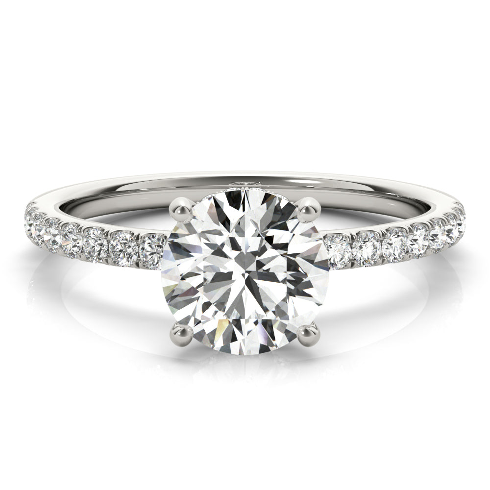 Round Single Row Center Diamond Engagement Ring · 1.26 ct tw