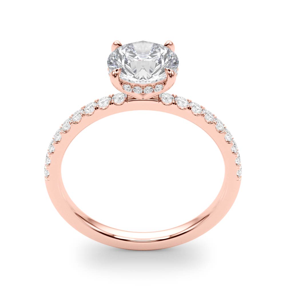 Round Single Row Center Diamond Engagement Ring · 1.01 ct tw