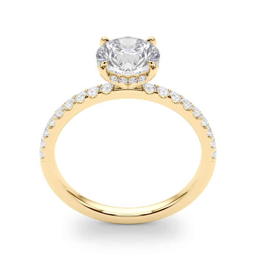Round Single Row Center Diamond Engagement Ring · 1.01 ct tw