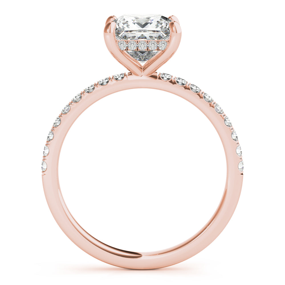 Square Single Row Princess Cut Diamond Engagement Ring · 1.64 ct tw