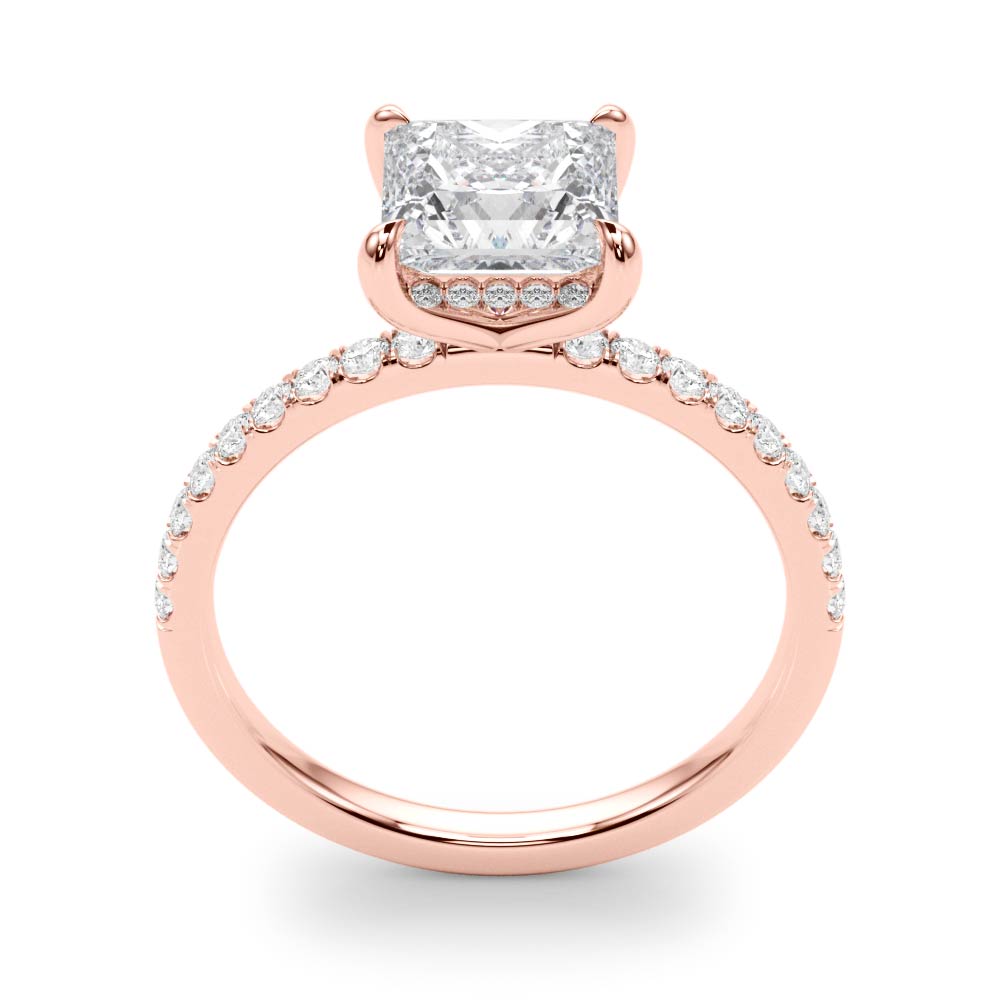 Square Single Row Princess Cut Diamond Engagement Ring · 0.86 ct tw
