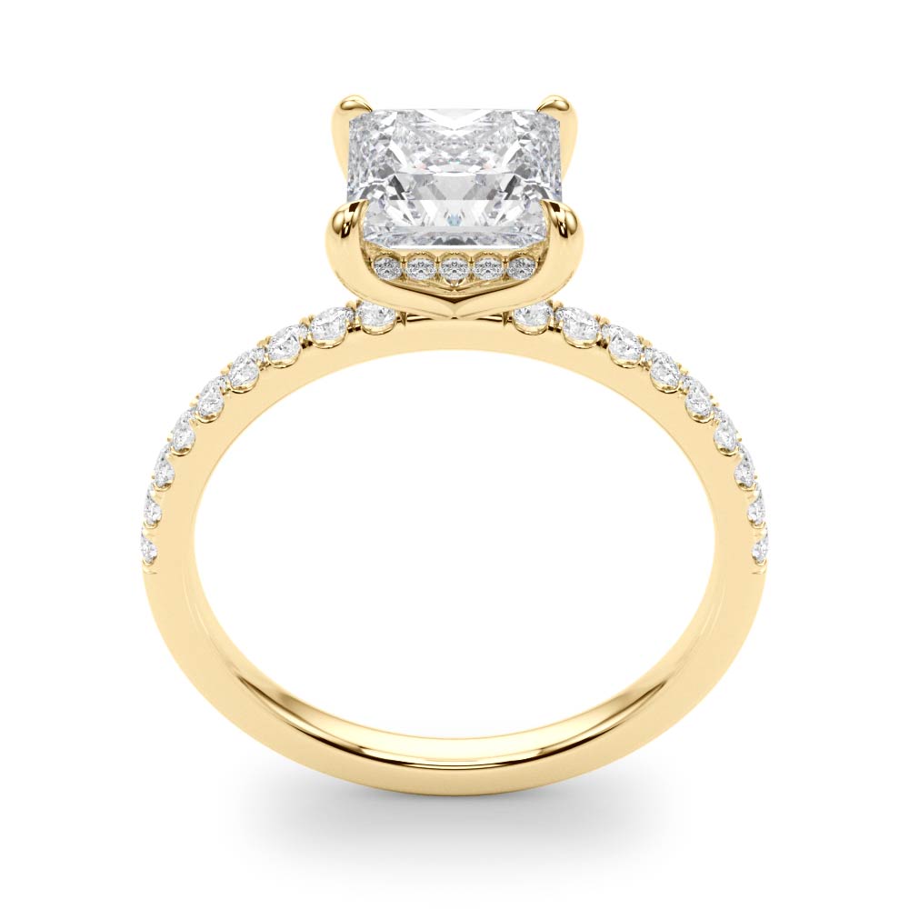 Square Single Row Princess Cut Diamond Engagement Ring · 1.64 ct tw