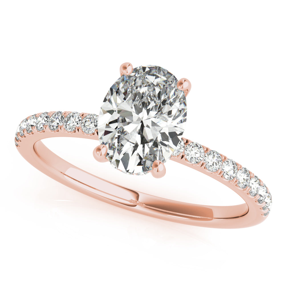 Oval Single Row Center Diamond Engagement Ring · 2.29 ct tw