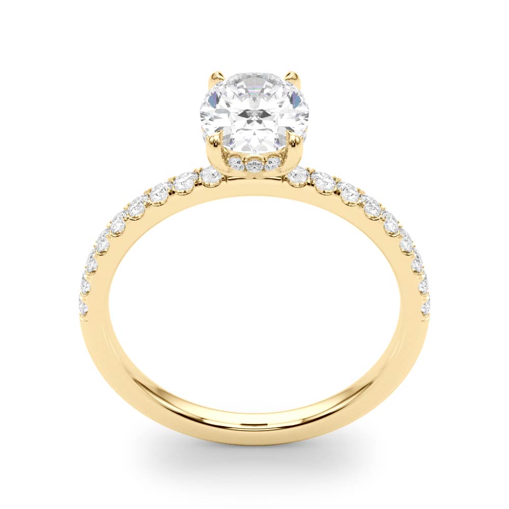 Oval Single Row Center Diamond Engagement Ring · 1.28 ct tw