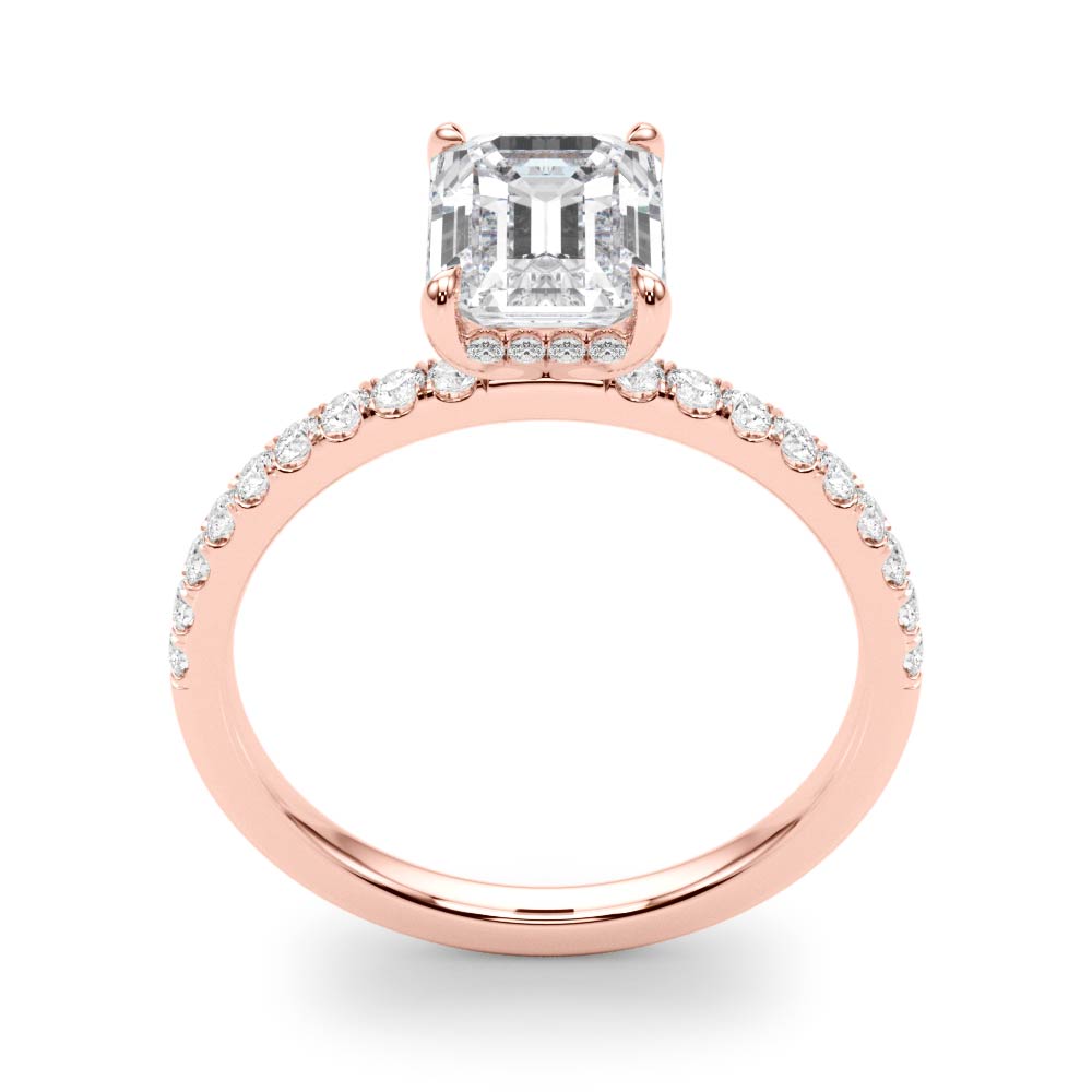 Emerald Single Row Cut Center Diamond Engagement Ring · 1.27 ct tw