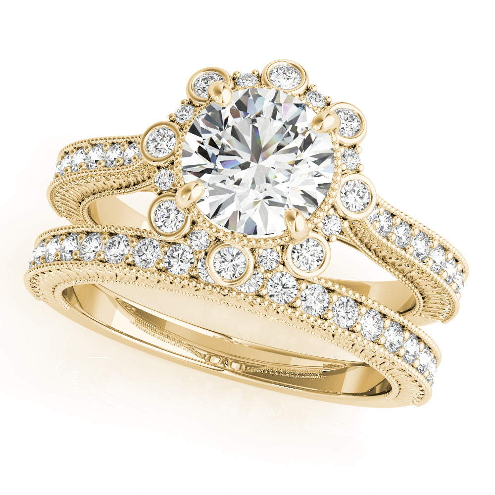 Round Halo Diamond Engagement Ring · 1.90 ct tw