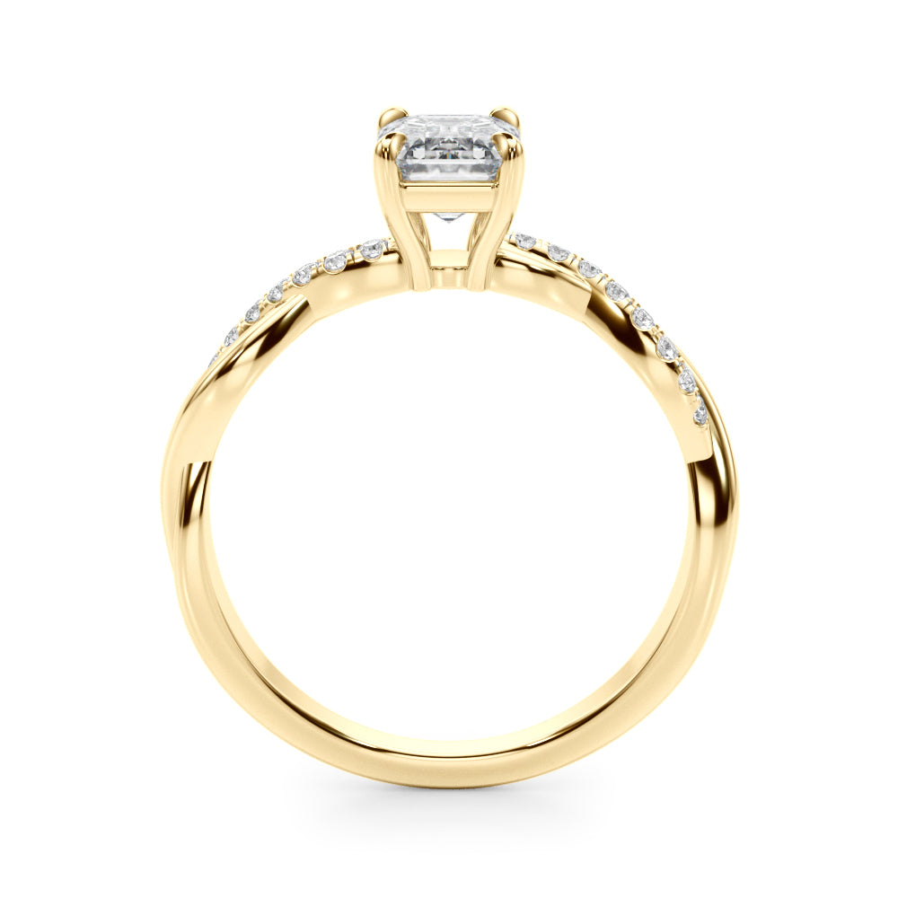 Emerald Cut Center Diamond Engagement Ring · 0.40 ct tw