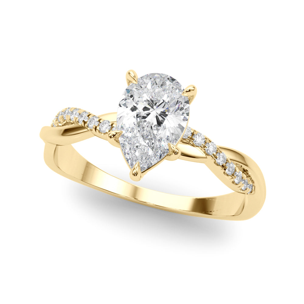 Pear Diamond Engagement Ring · 0.10 ct tw
