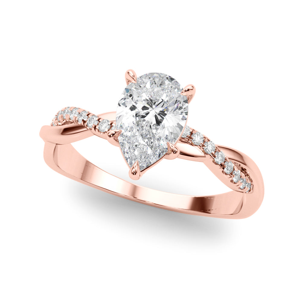 Pear Diamond Engagement Ring · 0.10 ct tw