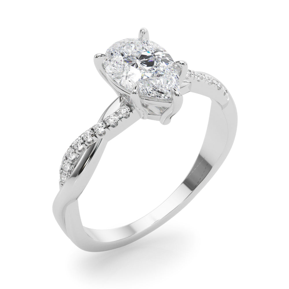 Pear Diamond Engagement Ring · 0.10 ct tw