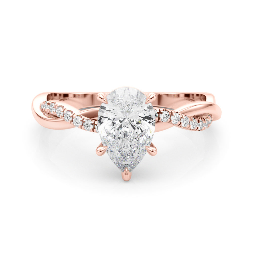 Pear Diamond Engagement Ring · 0.10 ct tw