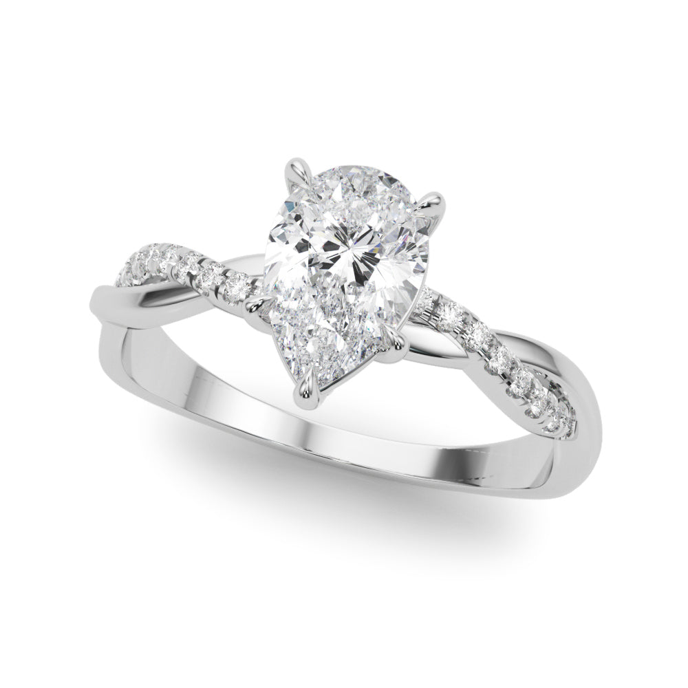Pear Diamond Engagement Ring · 0.10 ct tw