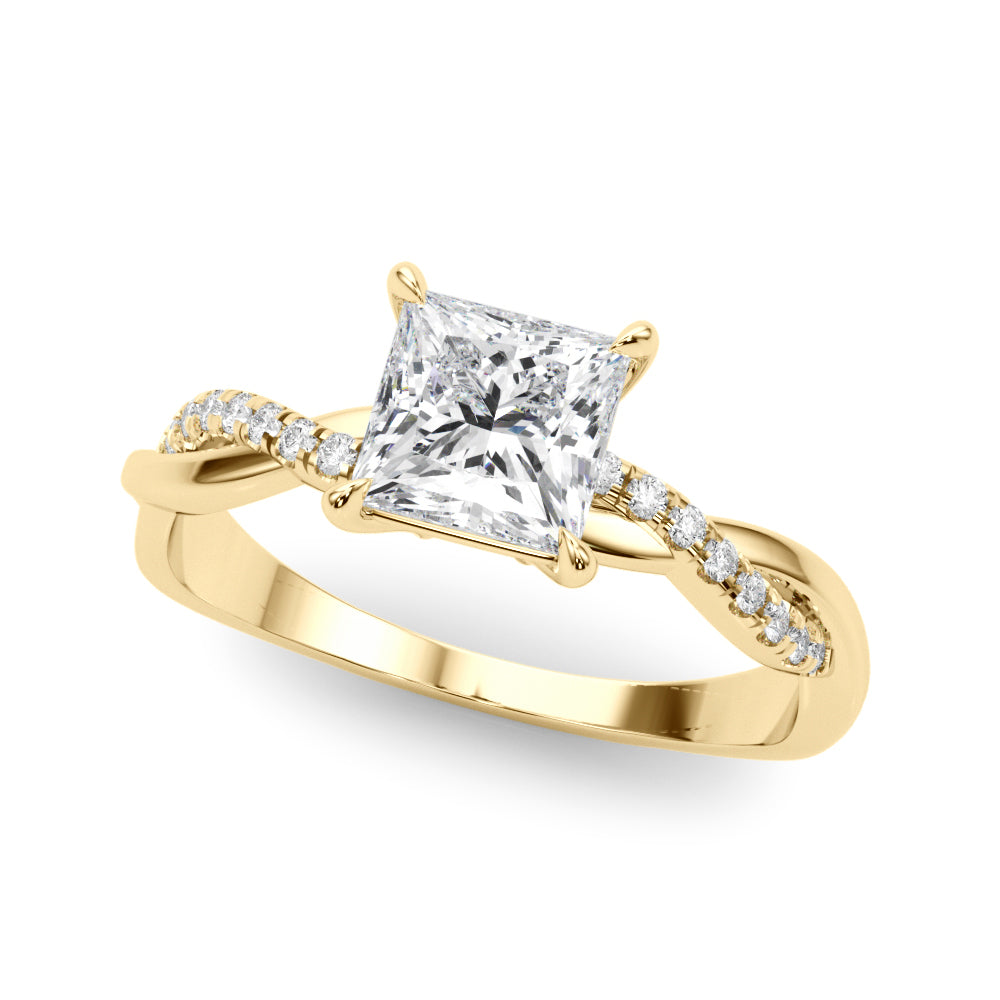 Square Diamond Engagement Ring · 0.51 ct tw