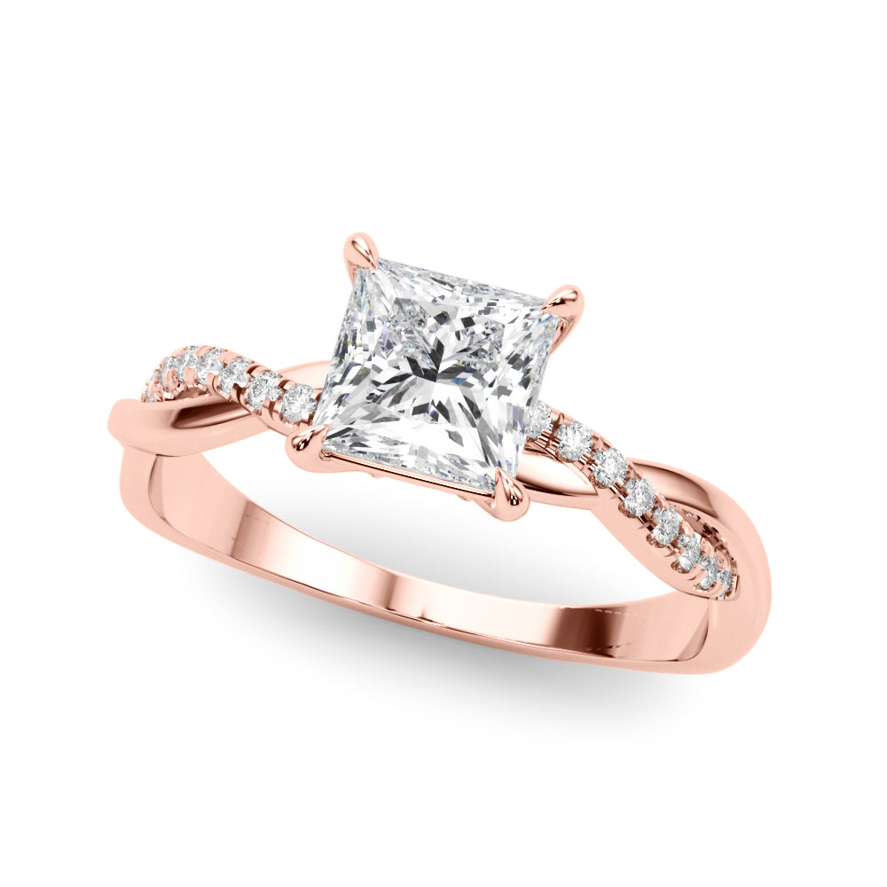 Square Diamond Engagement Ring · 0.51 ct tw