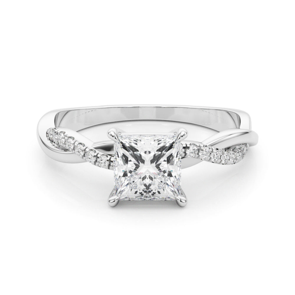 Square Diamond Engagement Ring · 0.51 ct tw