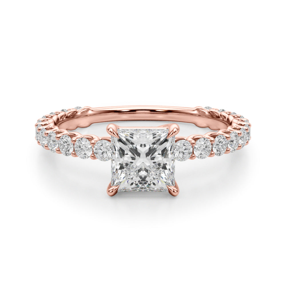 Square Diamond Engagement Ring · 3.16 ct tw