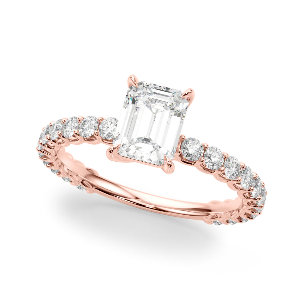 Emerald Diamond Engagement Ring · 0.66 ct tw
