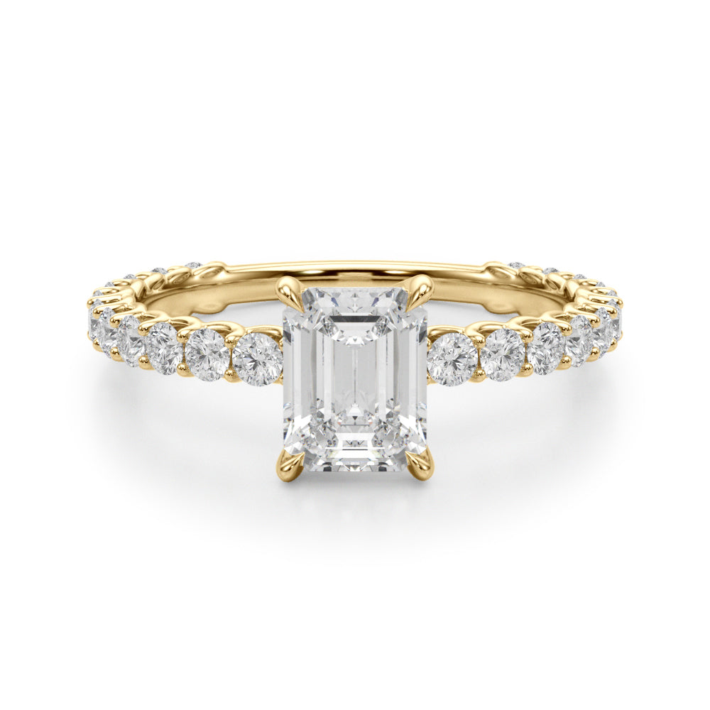 Emerald Diamond Engagement Ring · 0.66 ct tw