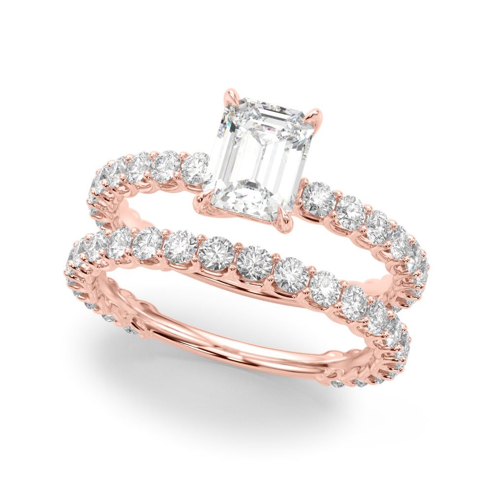 Emerald Diamond Engagement Ring · 0.66 ct tw