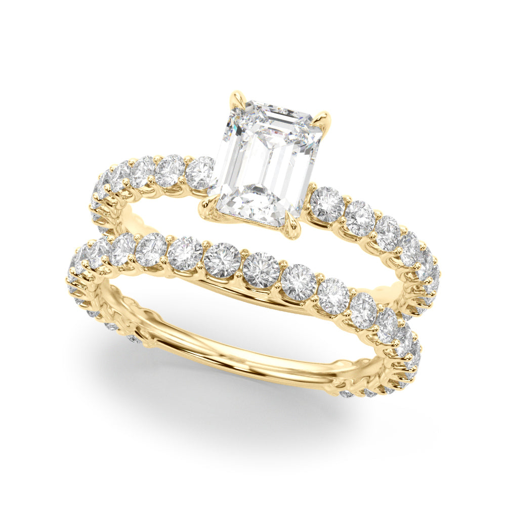 Emerald Diamond Engagement Ring · 0.66 ct tw