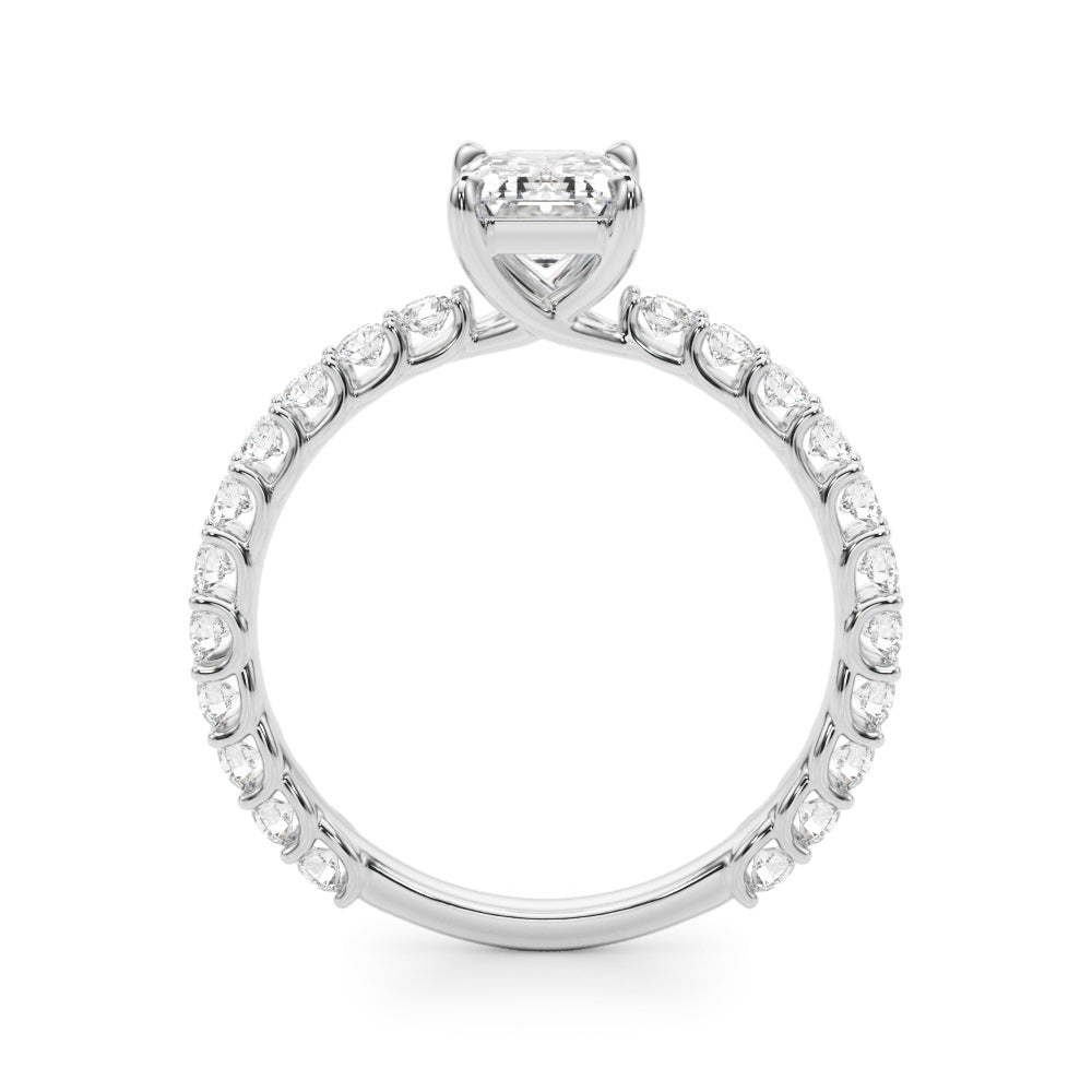 Emerald Diamond Engagement Ring · 0.66 ct tw