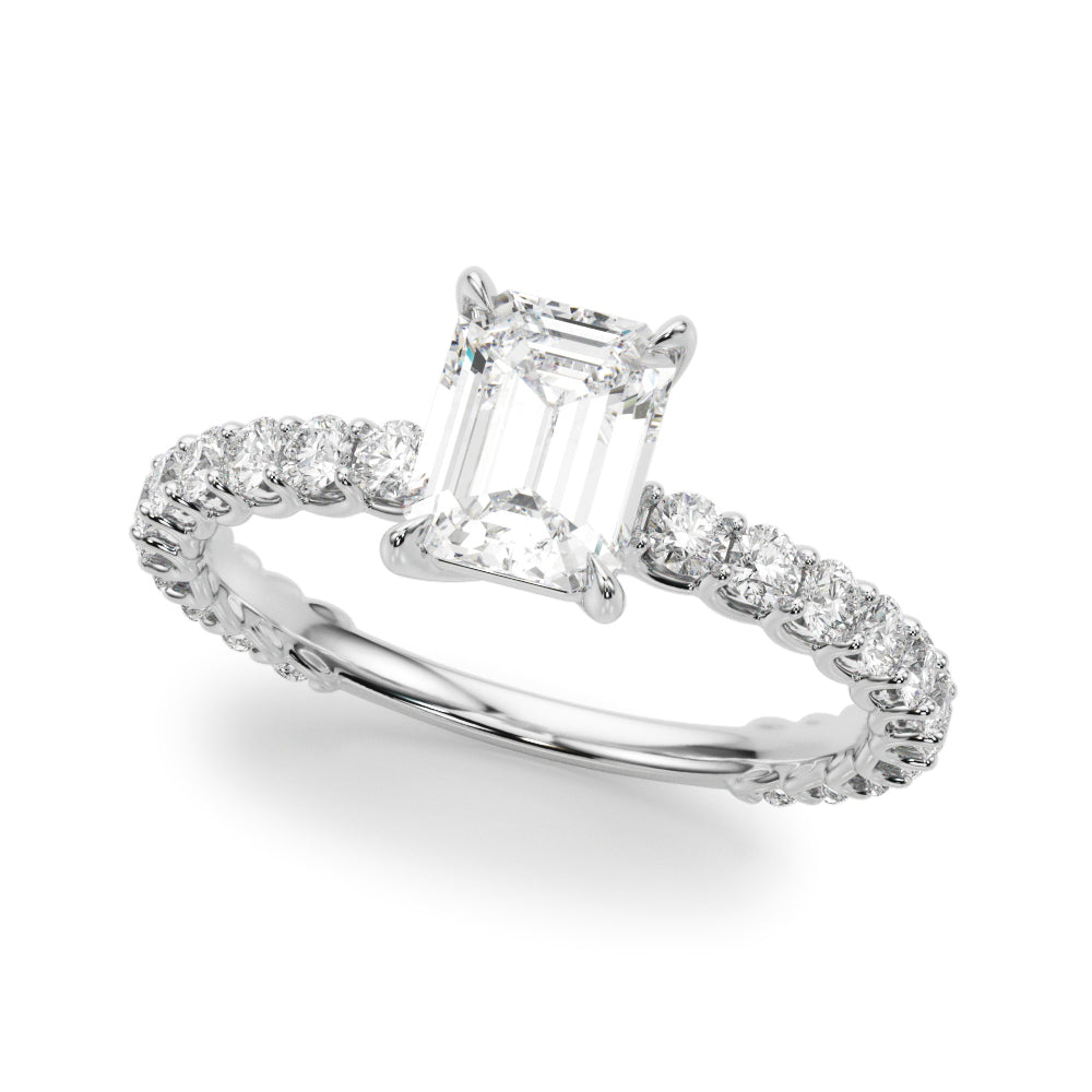 Emerald Diamond Engagement Ring · 0.66 ct tw
