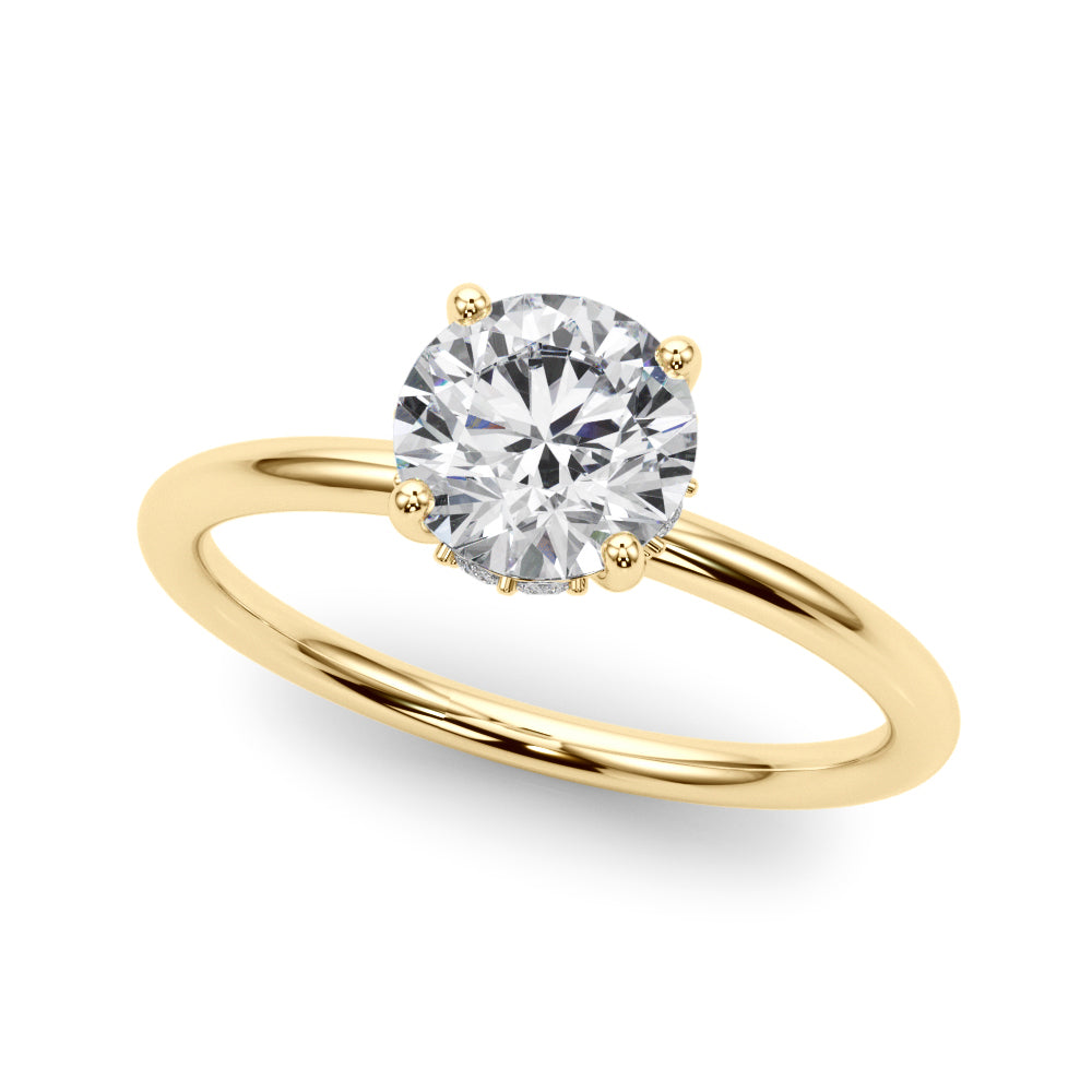 Round Hidden Halo Diamond Engagement Ring · 1.83 ct tw