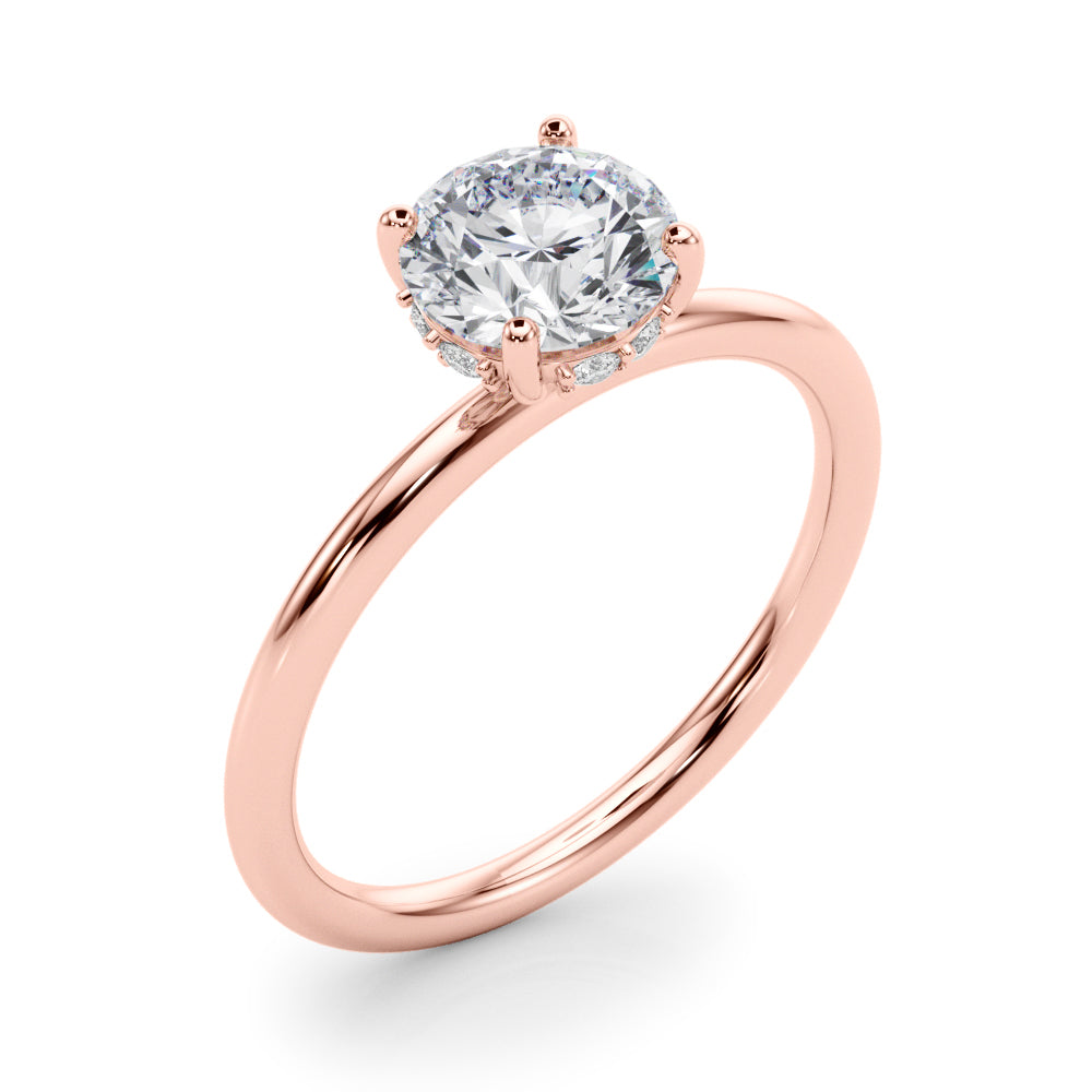 Round Hidden Halo Diamond Engagement Ring · 1.83 ct tw